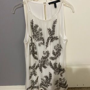 Whbm white beaded tank